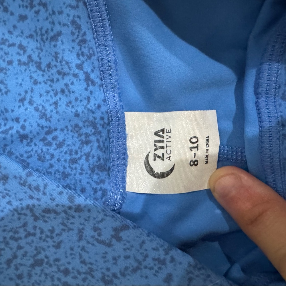 Zyia Blue Patterned Low Compression Leggings - image 5